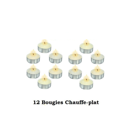 12 Bougies Chauffe Plats - bougies cadeaux soins du corps