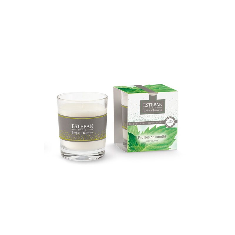 Feuilles de menthe - bougies cadeaux soins du corps