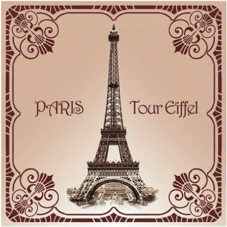Rose - Tour  Eiffel 1900