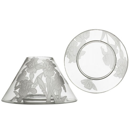 Iris Verre gravé - bougies cadeaux soins du corps