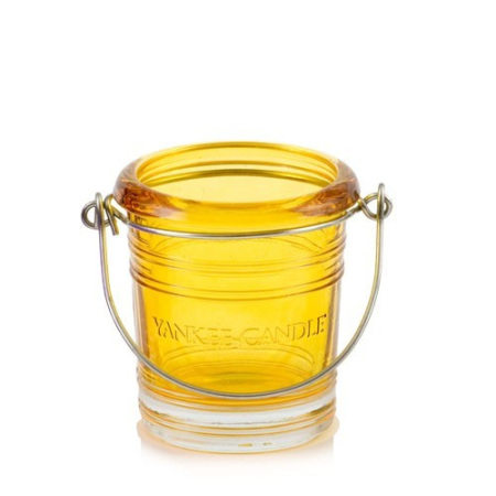 Seau - Jaune - bougies cadeaux soins du corps