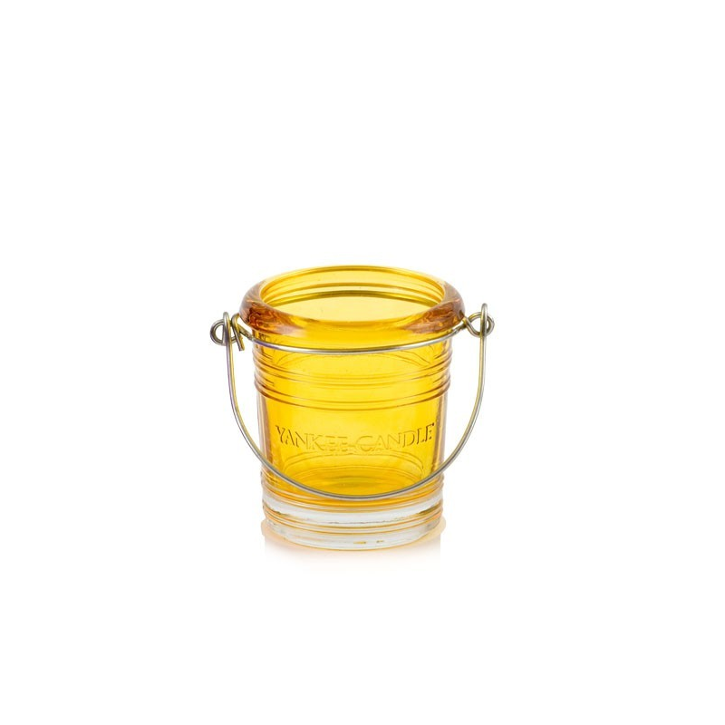 Seau - Jaune - bougies cadeaux soins du corps